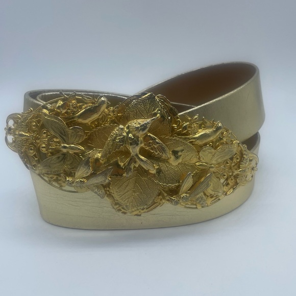 Vintage Accessories Vintage Gold Lame Belt Poshmark